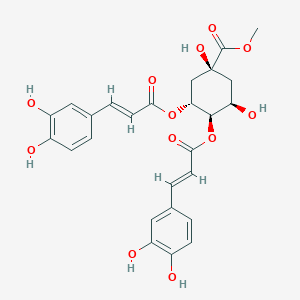 molecular formula C26H26O12 B3026834 methyl (1S,3R,4R,5R)-3,4-bis[[(E)-3-(3,4-dihydroxyphenyl)prop-2-enoyl]oxy]-1,5-dihydroxycyclohexane-1-carboxylate CAS No. 114637-83-1