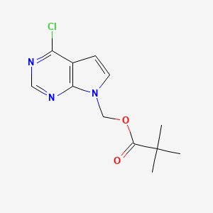 molecular formula C12H14ClN3O2 B3026836 (4-Chloro-7H-pyrrolo[2,3-d]pyrimidin-7-yl)methyl pivalate CAS No. 1146629-75-5