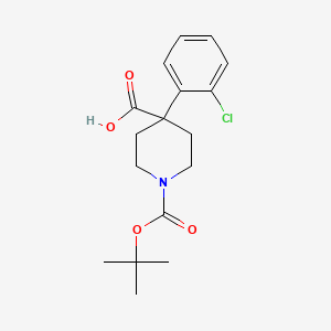 molecular formula C17H22ClNO4 B3026837 1-(Tert-butoxycarbonyl)-4-(2-chlorophenyl)piperidine-4-carboxylic acid CAS No. 1146894-87-2