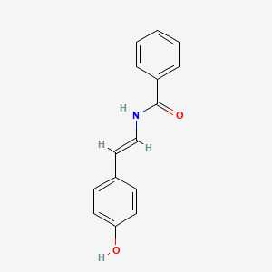 molecular formula C15H13NO2 B3026851 N-[(E)-2-(4-Hydroxyphenyl)ethenyl]benzamide CAS No. 115722-48-0