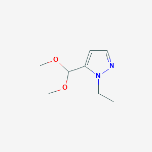 molecular formula C8H14N2O2 B3026878 5-(Dimethoxymethyl)-1-ethyl-1H-pyrazole CAS No. 1170194-07-6