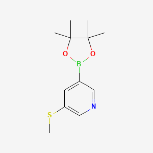 molecular formula C12H18BNO2S B3026881 3-(Methylthio)-5-(4,4,5,5-tetramethyl-1,3,2-dioxaborolan-2-yl)pyridine CAS No. 1171891-40-9