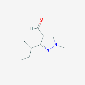 molecular formula C9H14N2O B3026883 3-Sec-butyl-1-methyl-1H-pyrazole-4-carbaldehyde CAS No. 1172893-08-1