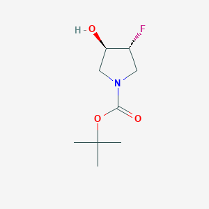 molecular formula C9H16FNO3 B3026886 tert-butyl (3R,4R)-3-fluoro-4-hydroxypyrrolidine-1-carboxylate CAS No. 1174020-50-8