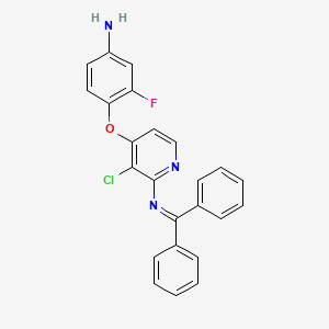 B3026888 4-(4-amino-2-fluorophenoxy)-3-chloro-N-(diphenylmethylene)pyridin-2-amine CAS No. 1174046-76-4