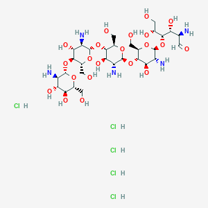 molecular formula C30H62Cl5N5O21 B3026890 Chitopentaose Pentahydrochloride CAS No. 117467-64-8