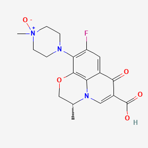 molecular formula C18H20FN3O5 B3026894 氧氟沙星 N-氧化物，(R)- CAS No. 117678-37-2