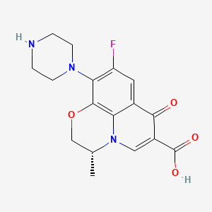 molecular formula C17H18FN3O4 B3026895 N-Desmethyl ofloxacin, (R)- CAS No. 117707-39-8