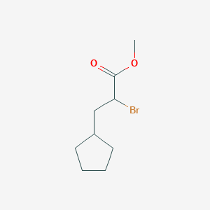 molecular formula C9H15BrO2 B3026949 Methyl 2-bromo-3-cyclopentylpropanoate CAS No. 1191453-82-3