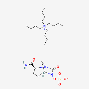 molecular formula C23H46N4O6S B3026950 [(2S,5R)-2-carbamoyl-7-oxo-1,6-diazabicyclo[3.2.1]octan-6-yl] sulfate;tetrabutylammonium CAS No. 1192651-80-1