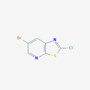 molecular formula C6H2BrClN2S B3026962 6-Bromo-2-chlorothiazolo[5,4-b]pyridine CAS No. 1196151-70-8