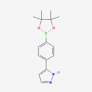 5-(4-(4,4,5,5-tetramethyl-1,3,2-dioxaborolan-2-yl)phenyl)-1H-pyrazole