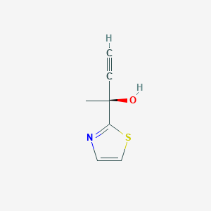 molecular formula C7H7NOS B3026984 (S)-2-(Thiazol-2-YL)but-3-YN-2-OL CAS No. 1202769-70-7