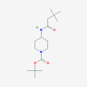 molecular formula C16H30N2O3 B3027085 tert-Butyl 4-(3,3-dimethylbutanamido)piperidine-1-carboxylate CAS No. 1233951-68-2