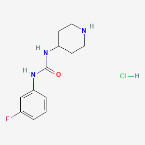 1-(3-Fluorophenyl)-3-(piperidin-4-yl)urea hydrochloride