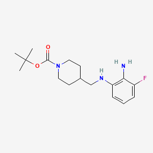molecular formula C17H26FN3O2 B3027111 tert-Butyl 4-[(2-amino-3-fluorophenylamino)methyl]piperidine-1-carboxylate CAS No. 1233952-80-1