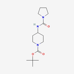 molecular formula C15H27N3O3 B3027112 tert-Butyl 4-[(pyrrolidine-1-carbonyl)amino]piperidine-1-carboxylate CAS No. 1233952-82-3
