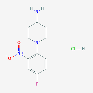 1-(4-Fluoro-2-nitrophenyl)piperidin-4-amine hydrochloride