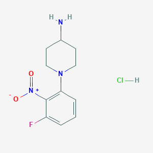 1-(3-Fluoro-2-nitrophenyl)piperidin-4-amine hydrochloride