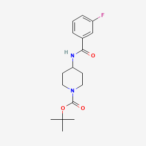 molecular formula C17H23FN2O3 B3027130 tert-Butyl 4-(3-fluorobenzamido)piperidine-1-carboxylate CAS No. 1233955-01-5