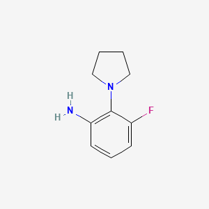 molecular formula C10H13FN2 B3027145 3-Fluoro-2-(pyrrolidin-1-yl)aniline CAS No. 1233955-57-1