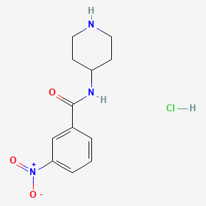 3-Nitro-N-(piperidine-4-yl)benzamido hydrochloride