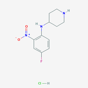 N-(4-Fluoro-2-nitrophenyl)piperidin-4-amine hydrochloride