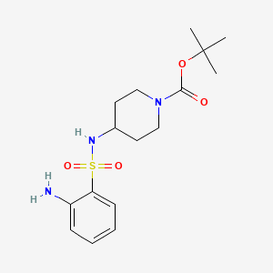 molecular formula C16H25N3O4S B3027159 tert-Butyl 4-(2-aminophenylsulfonamido)piperidine-1-carboxylate CAS No. 1233958-26-3