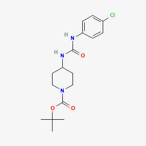 molecular formula C17H24ClN3O3 B3027165 tert-Butyl 4-[3-(4-chlorophenyl)ureido]piperidine-1-carboxylate CAS No. 1233958-37-6