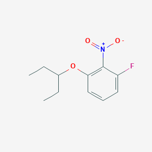 molecular formula C11H14FNO3 B3027168 1-Fluoro-2-nitro-3-(pentan-3-yloxy)benzene CAS No. 1233958-45-6