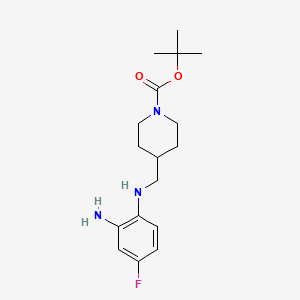 molecular formula C17H26FN3O2 B3027173 tert-Butyl 4-[(2-amino-4-fluorophenylamino)methyl]piperidine-1-carboxylate CAS No. 1233958-96-7