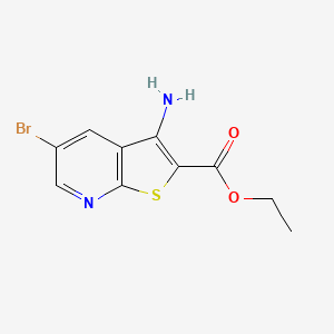 molecular formula C10H9BrN2O2S B3027176 Ethyl 3-amino-5-bromothieno[2,3-B]pyridine-2-carboxylate CAS No. 1234616-31-9