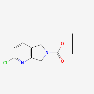 molecular formula C12H15ClN2O2 B3027247 tert-butyl 2-chloro-5H-pyrrolo[3,4-b]pyridine-6(7H)-carboxylate CAS No. 1257854-60-6