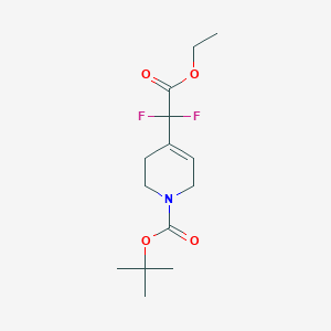 molecular formula C14H21F2NO4 B3027248 tert-butyl 4-(2-Ethoxy-1,1-difluoro-2-oxoethyl)-5,6-dihydropyridine-1(2H)-carboxylate CAS No. 1258637-70-5