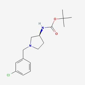 molecular formula C16H23ClN2O2 B3027340 (S)-tert-Butyl 1-(3-chlorobenzyl)pyrrolidin-3-ylcarbamate CAS No. 1286208-16-9