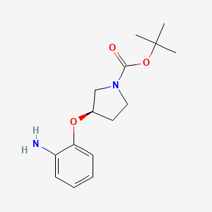 molecular formula C15H22N2O3 B3027358 (R)-tert-Butyl 3-(2-aminophenoxy)pyrrolidine-1-carboxylate CAS No. 1286208-80-7