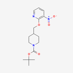 molecular formula C16H23N3O5 B3027401 tert-Butyl 4-[(3-nitropyridin-2-yloxy)methyl]piperidine-1-carboxylate CAS No. 1286265-94-8