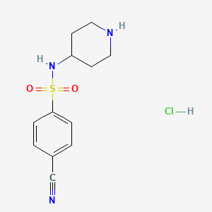 4-Cyano-N-piperidin-4-yl-benzenesulfonamide hydrochloride
