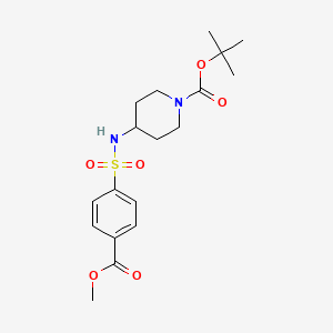 molecular formula C18H26N2O6S B3027411 tert-Butyl 4-(4-(methoxycarbonyl)phenylsulfonamido)piperidine-1-carboxylate CAS No. 1286273-19-5