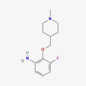 3-Fluoro-2-[(1-methylpiperidin-4-yl)methoxy]aniline