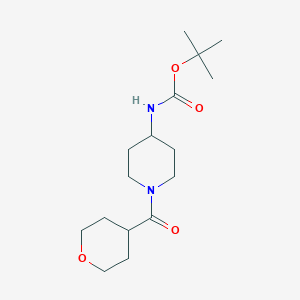 molecular formula C16H28N2O4 B3027421 tert-Butyl 1-(tetrahydro-2H-pyran-4-carbonyl)piperidin-4-ylcarbamate CAS No. 1286274-05-2
