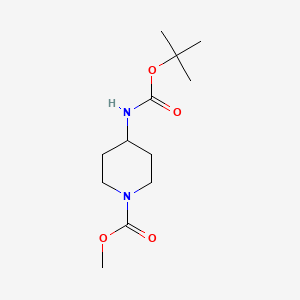 molecular formula C12H22N2O4 B3027422 Methyl 4-(tert-butoxycarbonylamino)piperidine-1-carboxylate CAS No. 1286274-09-6