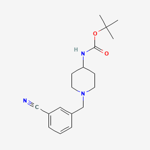 molecular formula C18H25N3O2 B3027427 tert-Butyl 1-(3-cyanobenzyl)piperidin-4-ylcarbamate CAS No. 1286274-35-8