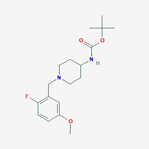 molecular formula C18H27FN2O3 B3027434 tert-Butyl 1-(2-fluoro-5-methoxybenzyl)piperidin-4-ylcarbamate CAS No. 1286274-59-6
