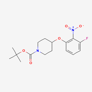 molecular formula C16H21FN2O5 B3027436 tert-Butyl 4-(3-fluoro-2-nitrophenoxy)piperidine-1-carboxylate CAS No. 1286274-62-1