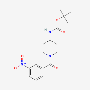 molecular formula C17H23N3O5 B3027437 tert-Butyl 1-(3-nitrobenzoyl)piperidin-4-ylcarbamate CAS No. 1286274-65-4