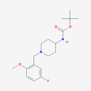 molecular formula C18H27FN2O3 B3027443 tert-Butyl 1-(5-fluoro-2-methoxybenzyl)piperidin-4-ylcarbamate CAS No. 1286274-91-6