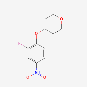 molecular formula C11H12FNO4 B3027446 4-(2-Fluoro-4-nitrophenoxy)tetrahydro-2H-pyran CAS No. 1286275-11-3