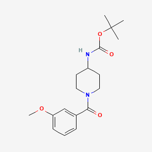 molecular formula C18H26N2O4 B3027452 tert-Butyl 1-(3-methoxybenzoyl)piperidin-4-ylcarbamate CAS No. 1286275-48-6