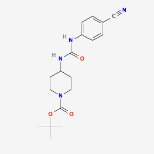 molecular formula C18H24N4O3 B3027454 tert-Butyl 4-[3-(4-cyanophenyl)ureido]piperidine-1-carboxylate CAS No. 1286275-60-2